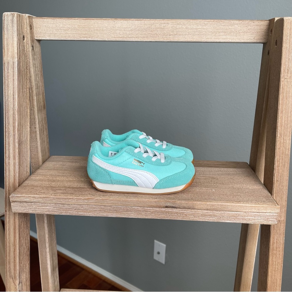 Puma Easy Rider Vintage Little Kids’ Sneakers Toddler Size 7C Aqua/Turquoise